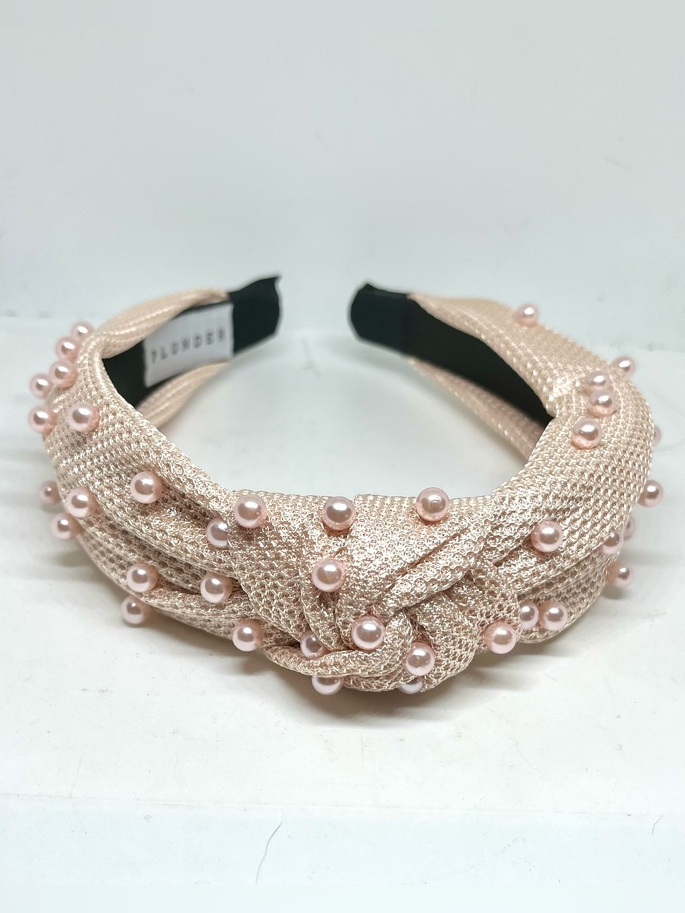 PLUNDER Pink Pearl-Knot Headband, New